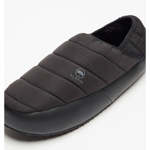 Manta Fleece Gris Oscuro + Pantufla Negra Llaima