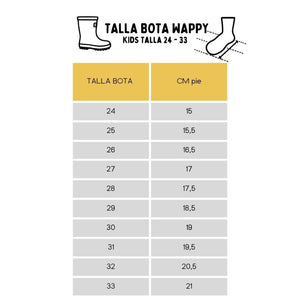 Bota de Agua Infantil Wappy. Colores variados
