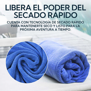 Toalla XL Microfibra Terry Azul Pro Outdoor