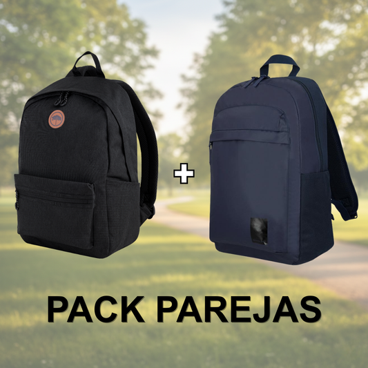 Combo 2 Mochilas: 1 Mochila Jane Negra Llaima + 1 Mochila Juvenil Pittford Azul Marino 25 Lts Saxoline