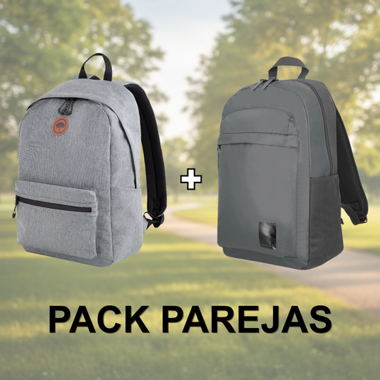 Combo Mochilas: 1 Mochila Jane Gris Llaima + 1 Mochila Pittford Gris 25 Lts Saxoline