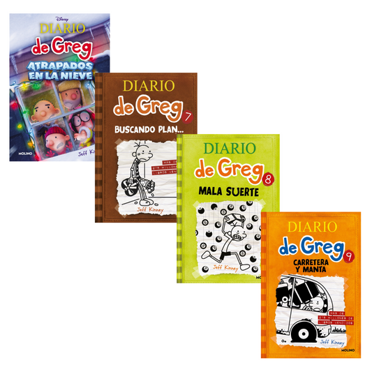 Pack de Libros: El Diario de Greg (Edición del 6, 7, 8 y 9)