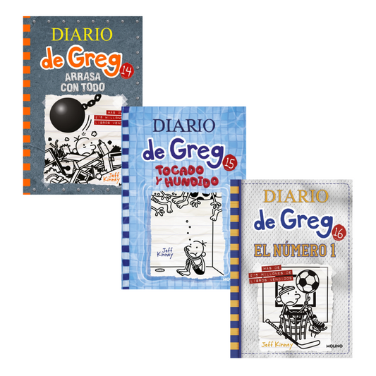 Pack de Libros de "El Diario Greg" (Edición del 14, 15 y 16)
