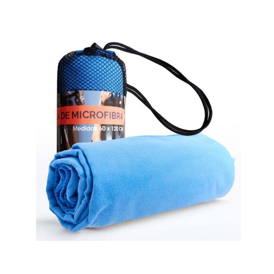 Toalla Microfibra Suede 60x120 cm Azul Pro Outdoor