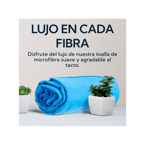 Toalla Microfibra Suede 60x120 cm Azul Pro Outdoor