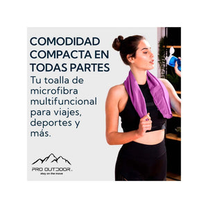 Toalla Microfibra Suede  60x120 cm Morada Pro Outdoor