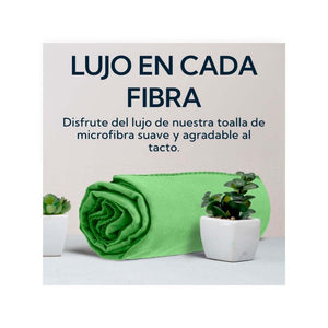 Toalla Microfibra Suede 60x120 cm Verde Pro Outdoor