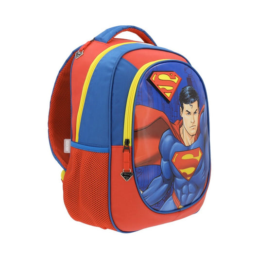 Mochila Superman 18Lts Con Capa Roja
