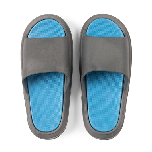 Sandalia basic slide goma gris