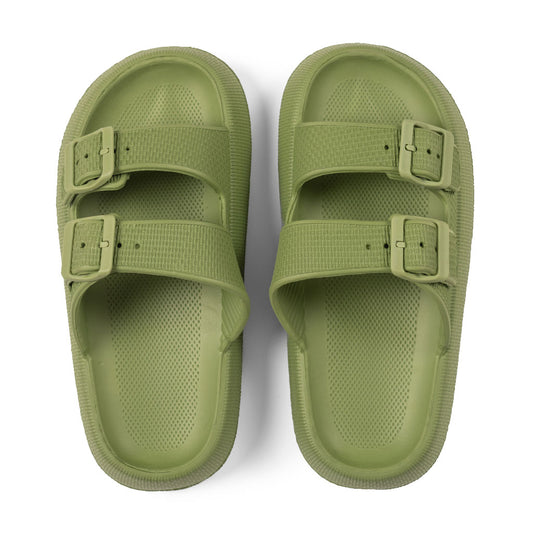 Sandalia Infantil Hebilla Goma Verde