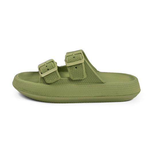 Sandalia Infantil Hebilla Goma Verde