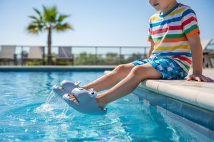 Sandalia Infantil Cocodrilo Goma Azul