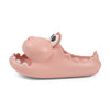 Sandalia infantil cocodrilo goma rosado
