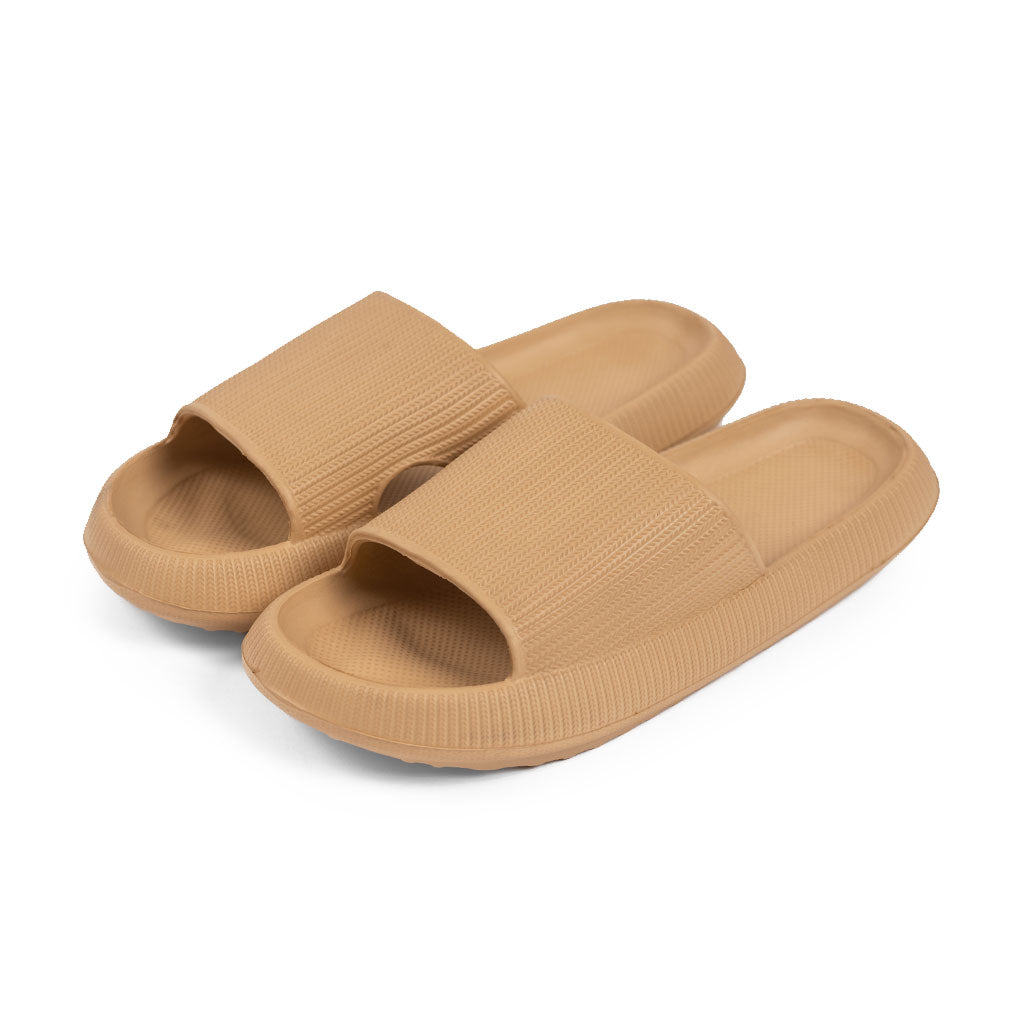 Sandalia Slide Goma Caqui