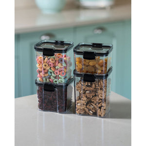 Set 4 Canister Herméticos Clip Negro