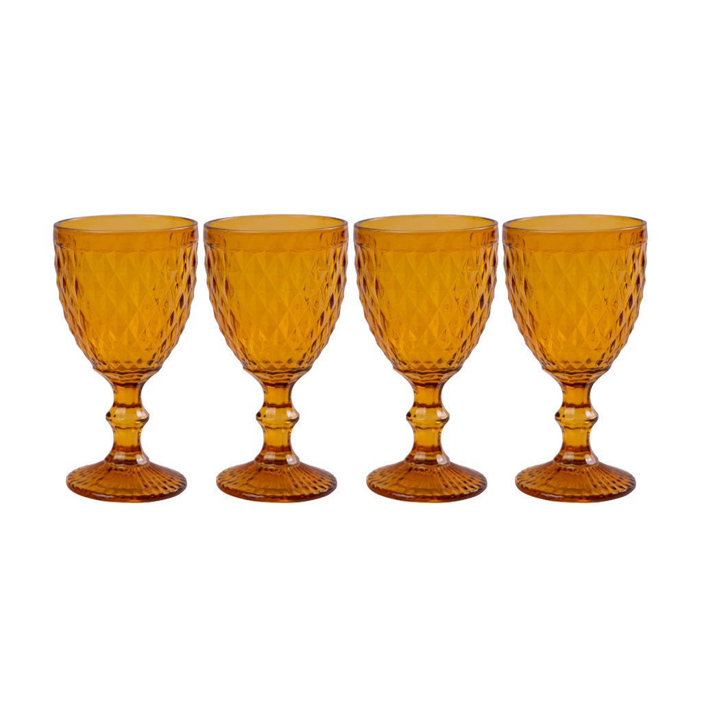 Set 4 Copas 320 Ml Ámbar