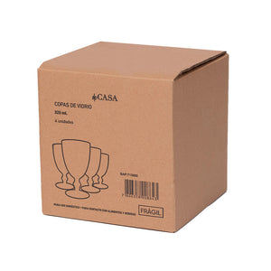 Set 4 Copas 320 Ml Ámbar