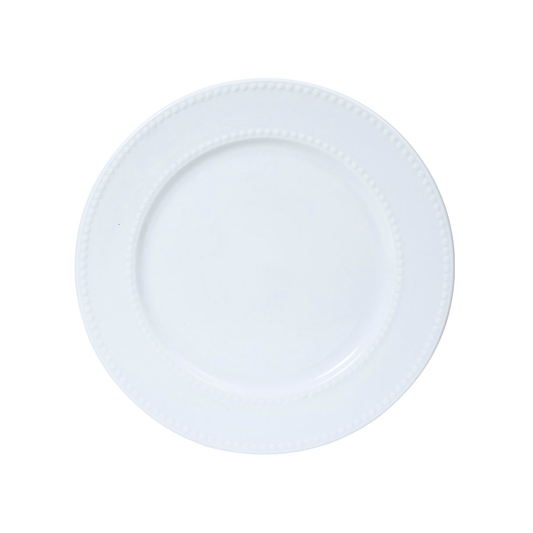 Set 4 platos pan loza blanca