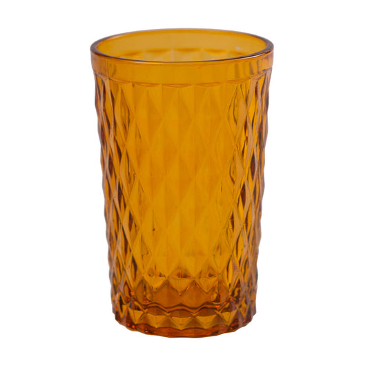 Set de 4 Vasos de Vidrio 350ml Ámbar