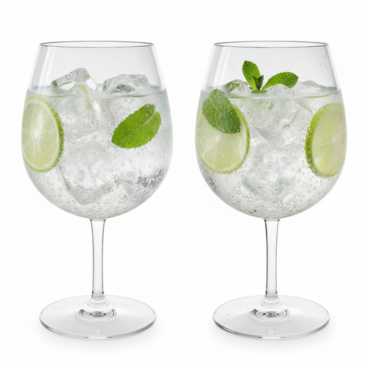 Combo 2 Copas Acrílicas Gin 660 ml + 4 Vasos Copa Hausmann 610 ml