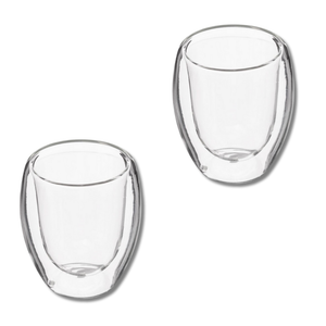 Set 2 Tazas De Café Doble Pared 80 Ml