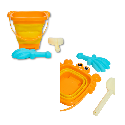 Set Balde Plegable de Cangrejo