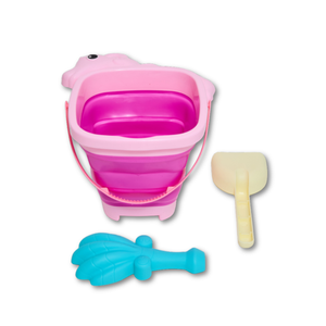 Combo Carrito playa Plegable Llaima y Set Balde Plegable de Unicornio