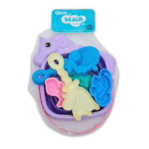 Set Balde Plegable de Unicornio con 2 Herramientas y 4 Moldes de Playa