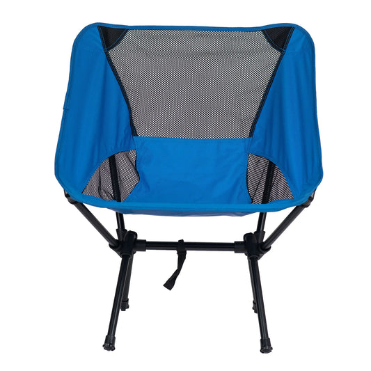 Silla camping plegable azul