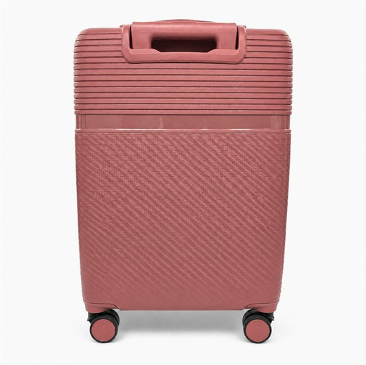 Combo Mochila Viaje Viral Cabina Avión 40L Black  y Maleta de Cabina Pink oscuro