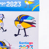 CALCOMANÍAS MASCOTA JUEGOS SANTIAGO 2023