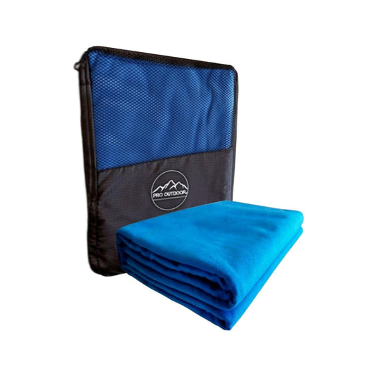 Toalla XL Microfibra Suede 110x150 cm Azul Pro Outdoor