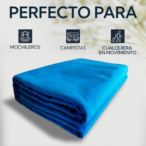 Toalla XL Microfibra Suede 110x150 cm Azul Pro Outdoor