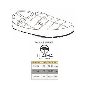 Pantufla Térmica Llaima Outdoor Acolchada Calipso