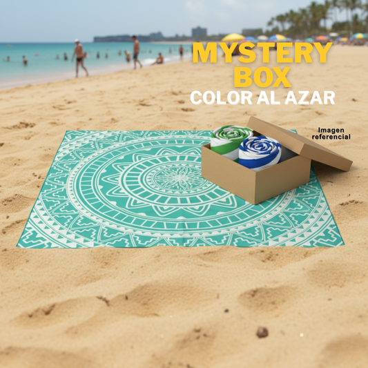 Combo 2 Toallas: 1 Toalla Playa Aqua 153X163Cm + Toalla de Playa Redonda 150 cm surtida