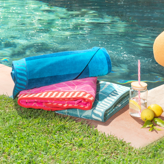 Toalla Playa Jacquard Malta 100% Algodón.80x160cm