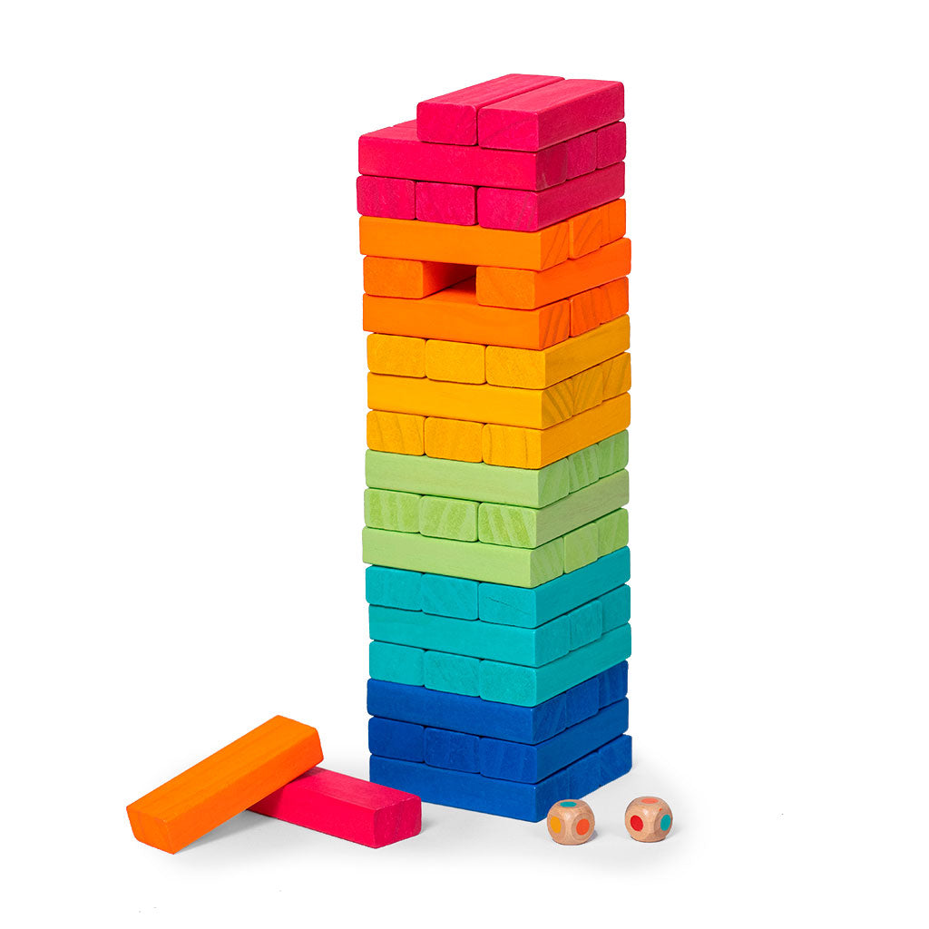 Torre jenga de colores