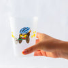 VASO PLÁSTICO MASCOTA CICLISMO JUEGOS SANTIAGO 2023
