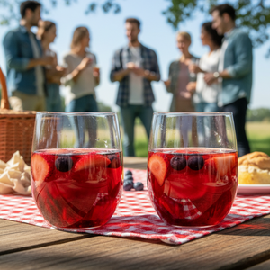 Combo Acrílico 2 Vasos Vino 400 ml + 2 Vasos Agua 400 ml + 2 Copas Gin 660 ml