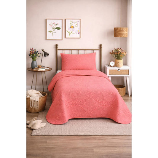 Cubrecama Quilt Reversible 1.5 Plazas Wonder Coral Martiné