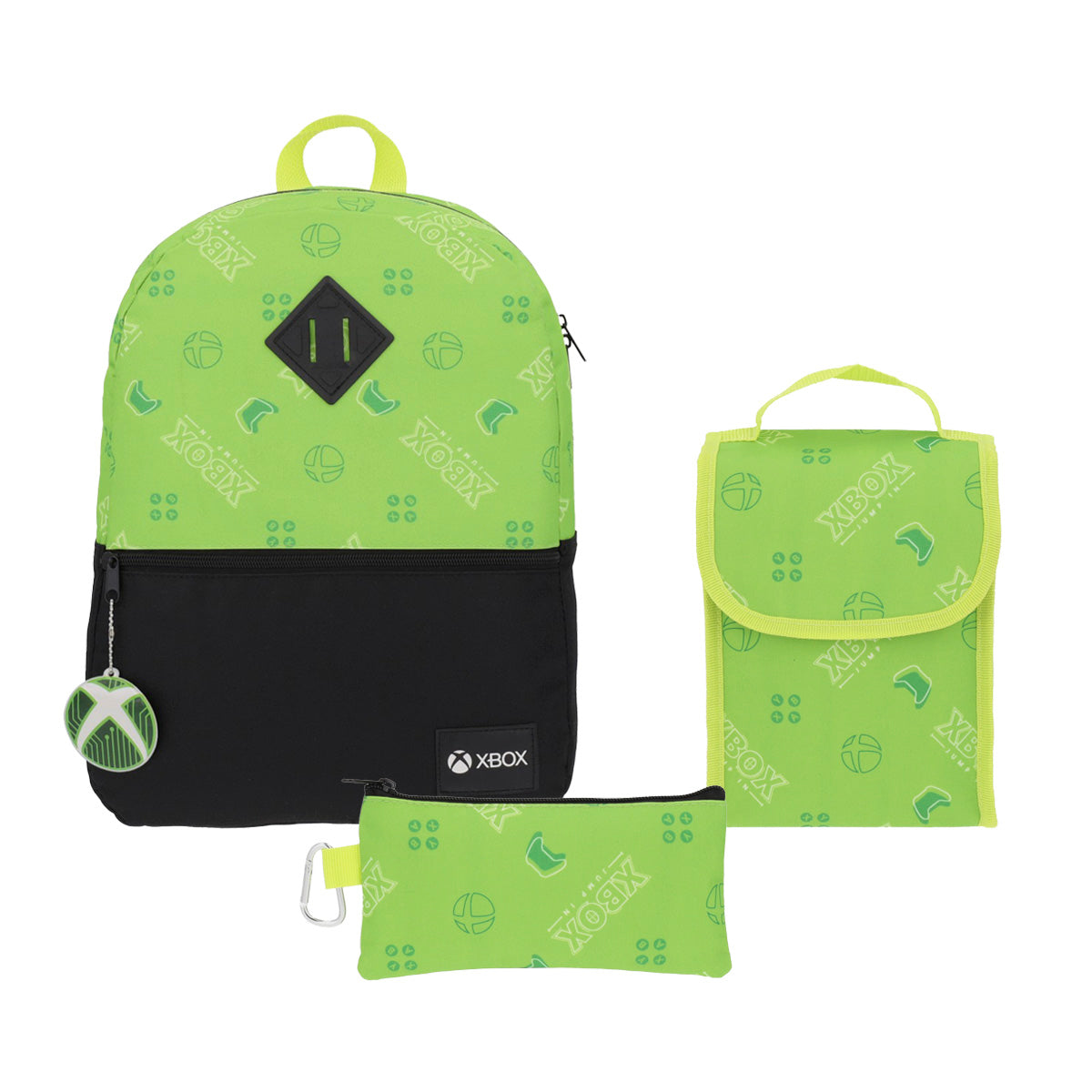 Set 3 En 1 Mochila, Lonchera Y Estuche Xbox Verde | Tienda Copec