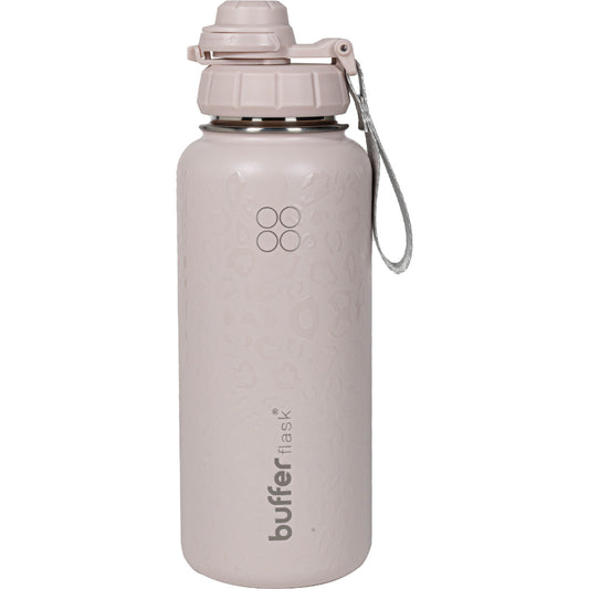 Botella Agua Térmica Buffer Morea 700ml +4 Tapas Pink Leopardo