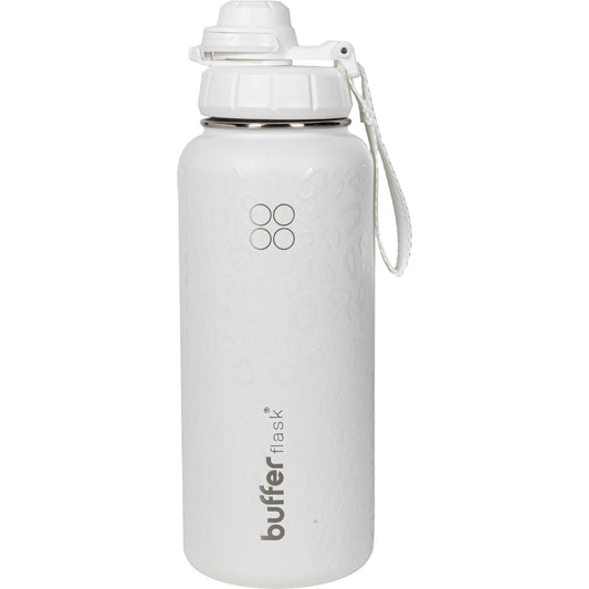 Botella Agua Térmica Buffer Morea 950ml +4 Tapas Ice Leopardo