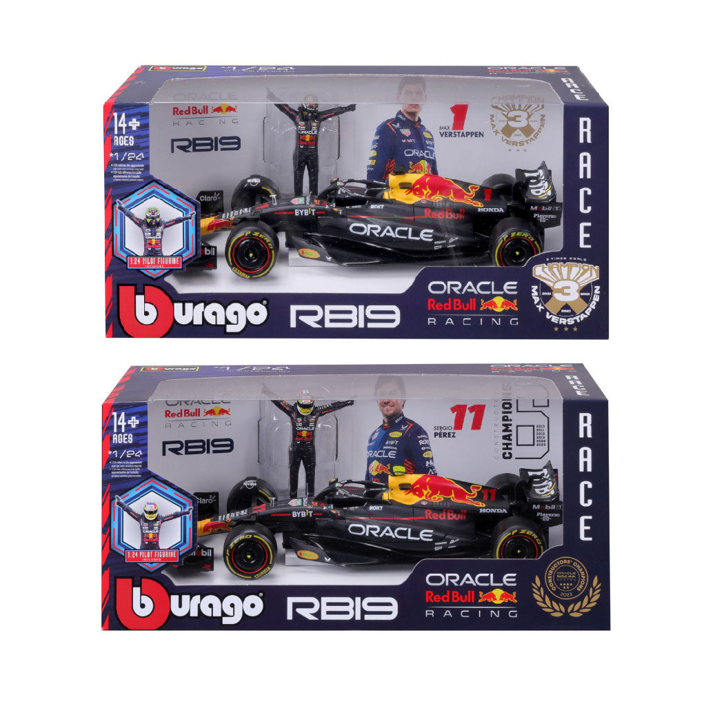 Combo Autos a Escala Oracle Red Bull Racing W/Driver 1:18 + 1:43