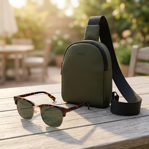 Combo Lentes de Sol Menorca + Bandolera Crossbag Gout Verde Oscuro