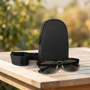 Combo Lentes de Sol Menorca + Bandolera Crossbag Gout Negra