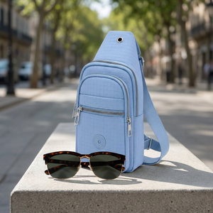 Combo Lentes de Sol Menorca + Bandolera Cruzada Navigator XB 5 L Celeste
