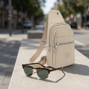 Combo Lentes de Sol Menorca + Bandolera Cruzada Navigator XB 5 L Beige