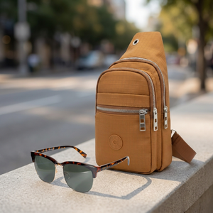 Combo Lentes de Sol Menorca + Bandolera Cruzada Navigator XB 5 L Café