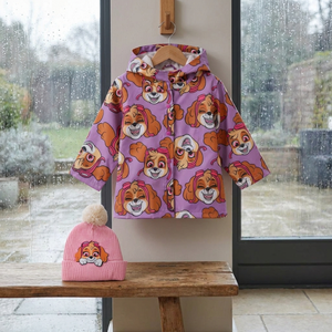 Combo Skye Paw Patrol: Chaqueta Impermeable Niña Rosada + Gorro Toddlera
